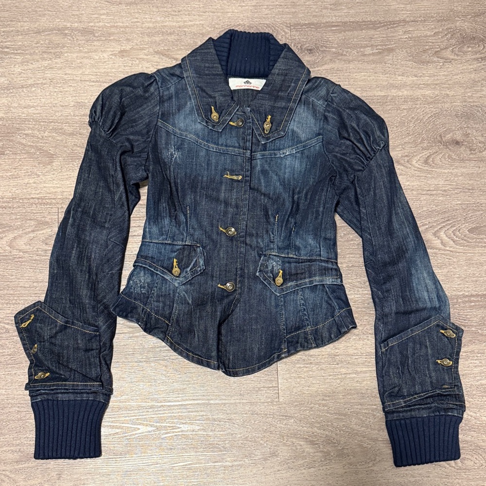 Fornarina Women's Denim Jacket with Gold Buttons